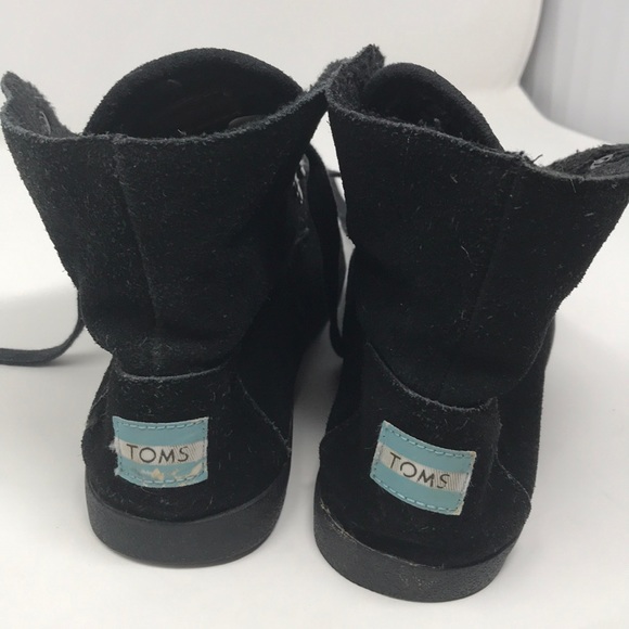 TOMS W 8 suede chukka style lace up high top black - Picture 6 of 9